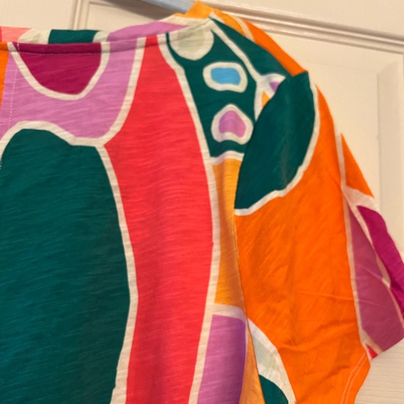 NWT! Christian Siriano Women’s 100% Linen Colorful Size 1xl Bright Hilow Blouse - Picture 14 of 14